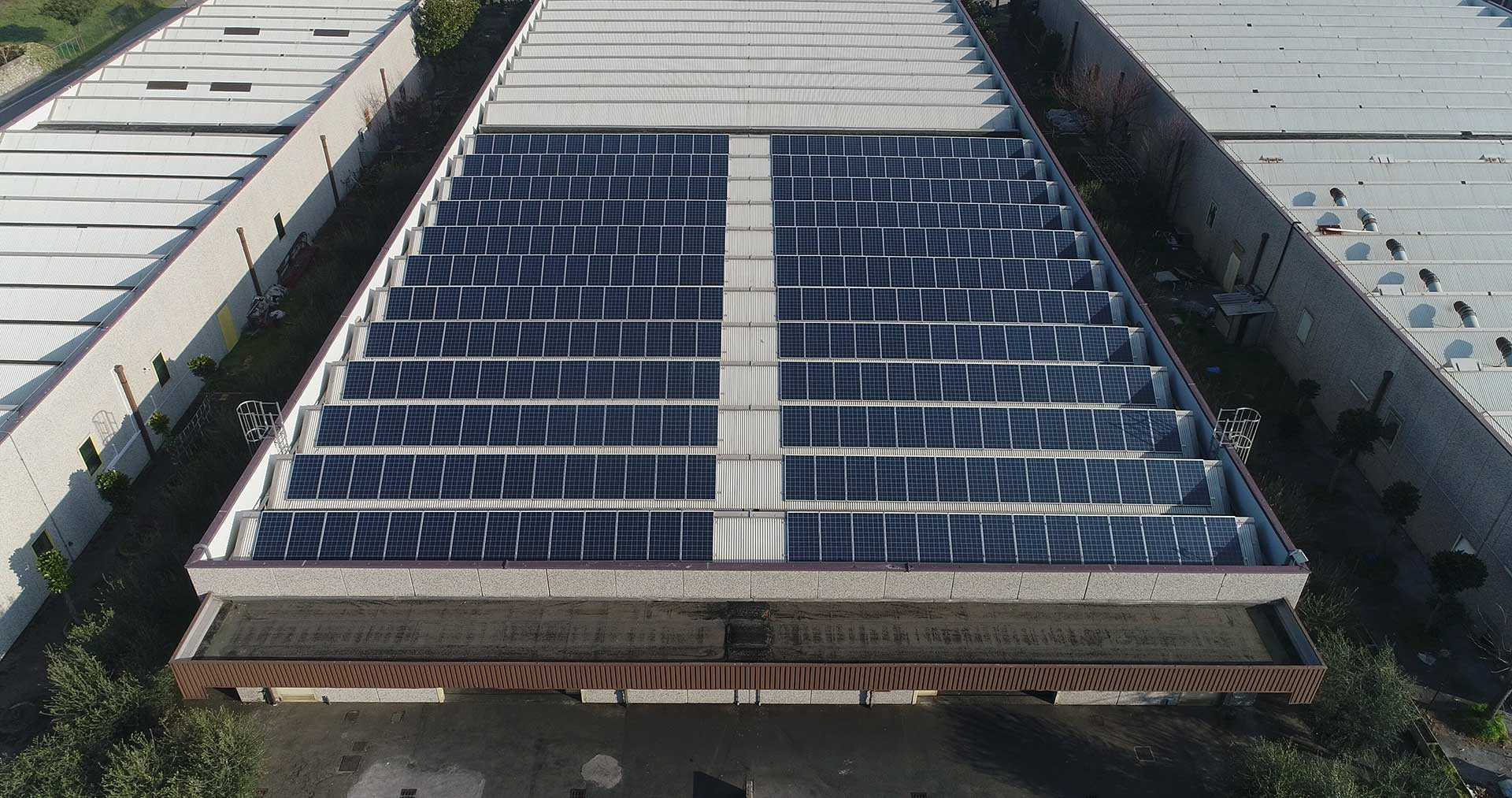 Chi Siamo 5 Lanificio Brunetto Morganti - Vista pannelli fotovoltaici